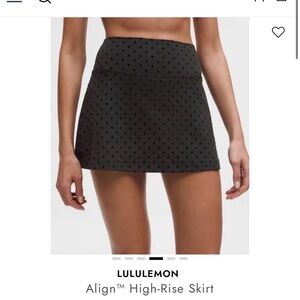 lululemon athletica Black Polka Dot Polka Flock Mini Skort